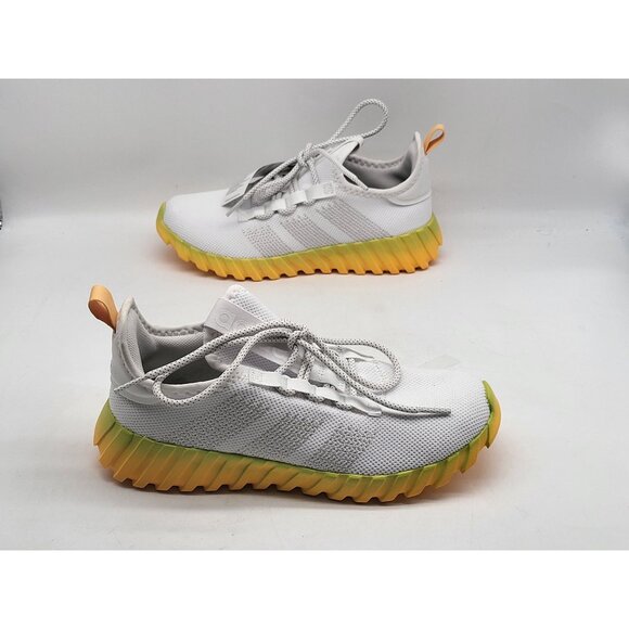 Adidas Kaptir Flow‎ K Mens Running Shoes Size 5 ID1451 White With Yellow Soles main image 8